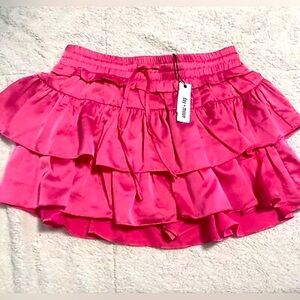 Vibrant Pink Ruffled Skirt